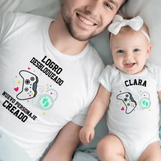 Pack body y camiseta Logro Desbloqueado