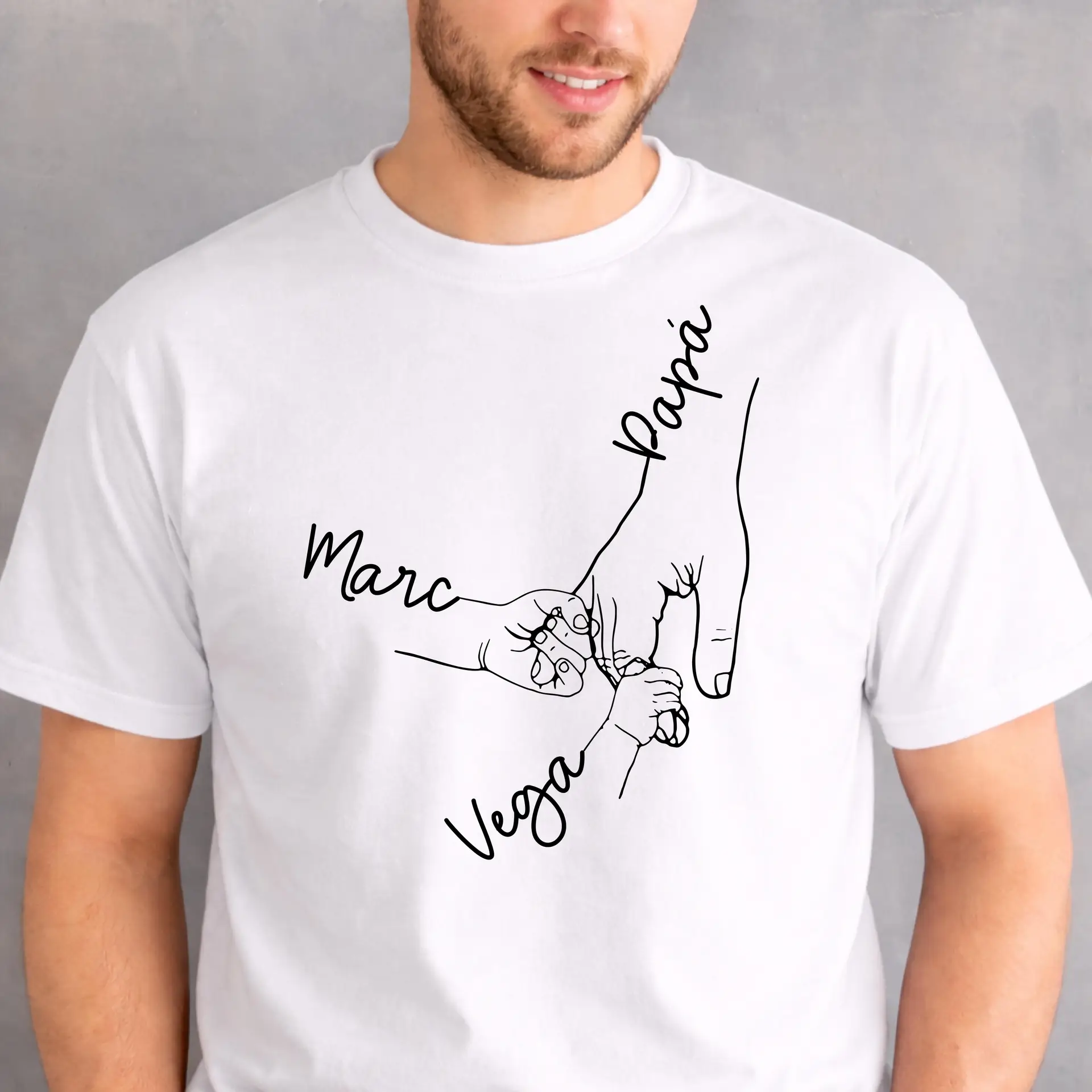 CAMISETA O SUDADERA DEDO HIJO Y MANO PAPÁ - Imagen 2