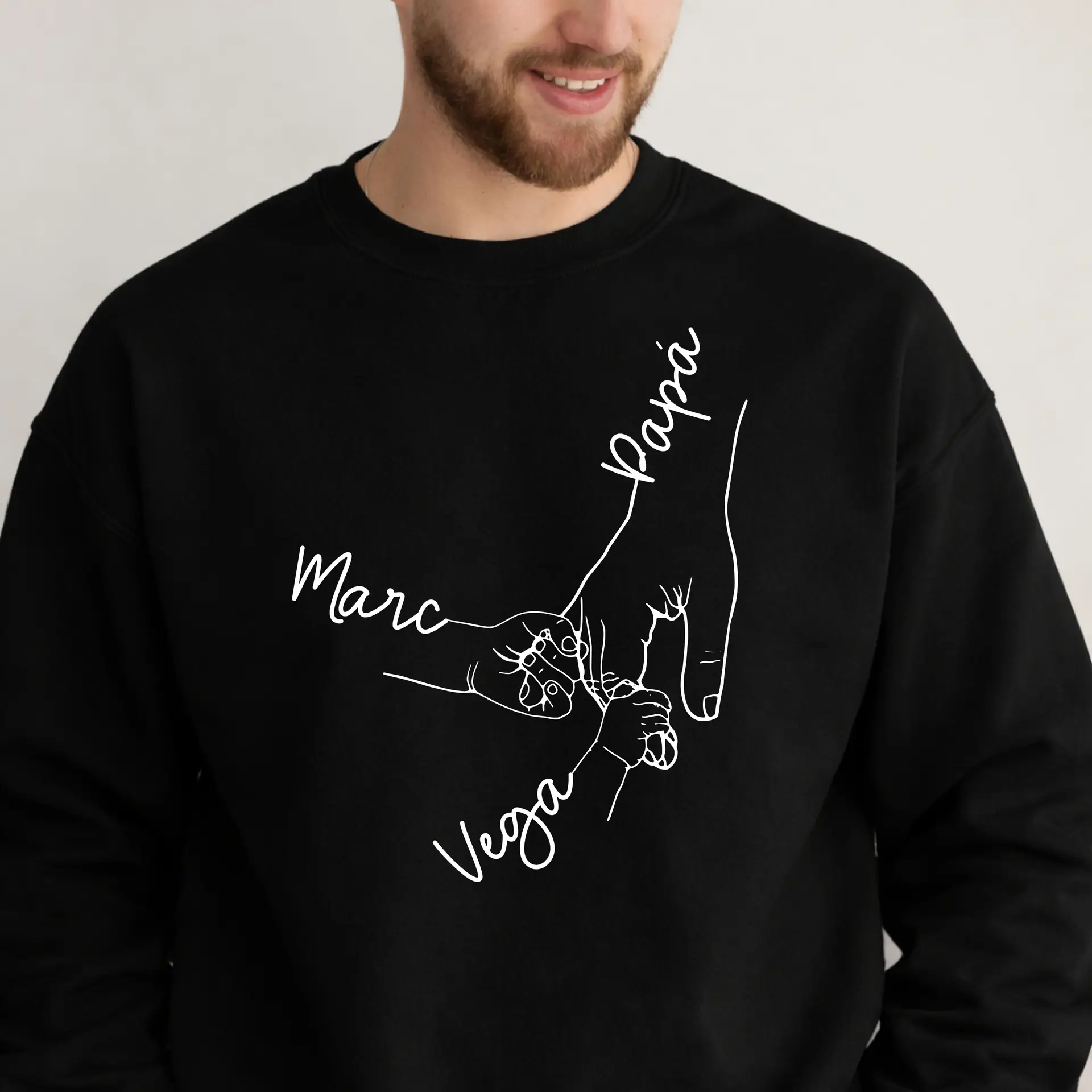 CAMISETA O SUDADERA DEDO HIJO Y MANO PAPÁ - Imagen 3