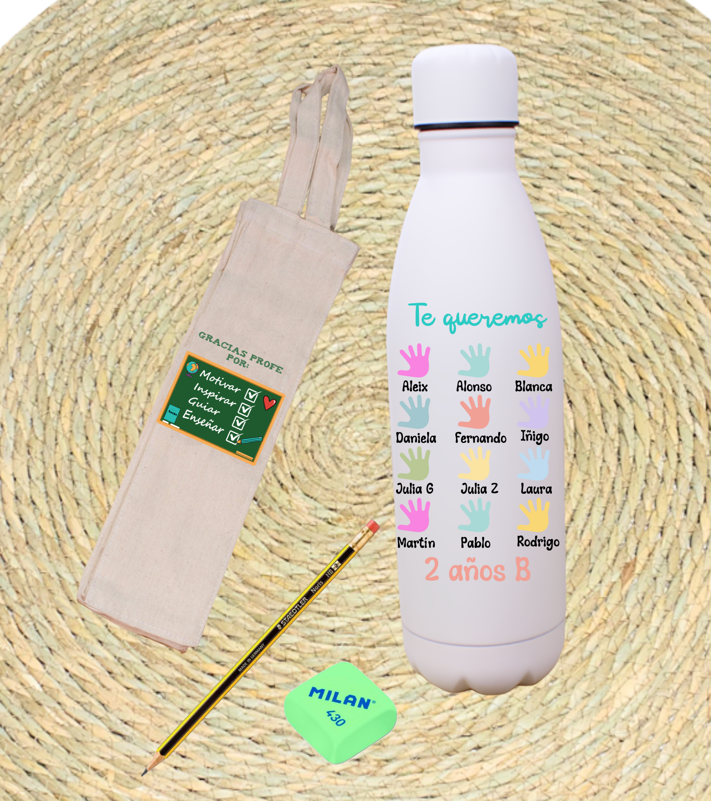 Botella personalizada " Se necesita un gran corazón para ayudar a formar pequeñas mentes " - Imagen 2